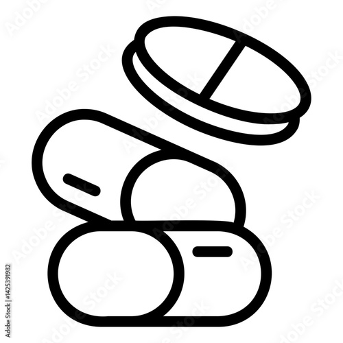 pills Line Icon