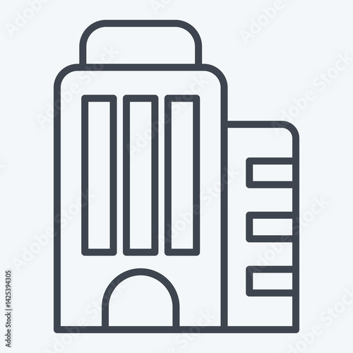 Icon Skyscraper. related to Civil Engineering symbol. line style. design editable
