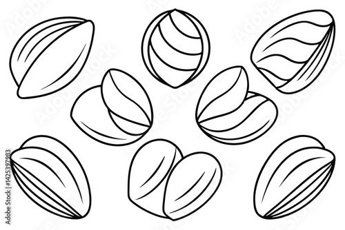 mussels line art simple and clean sketch artwork