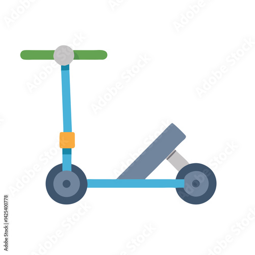 Simple illustration of a blue scooter for kids