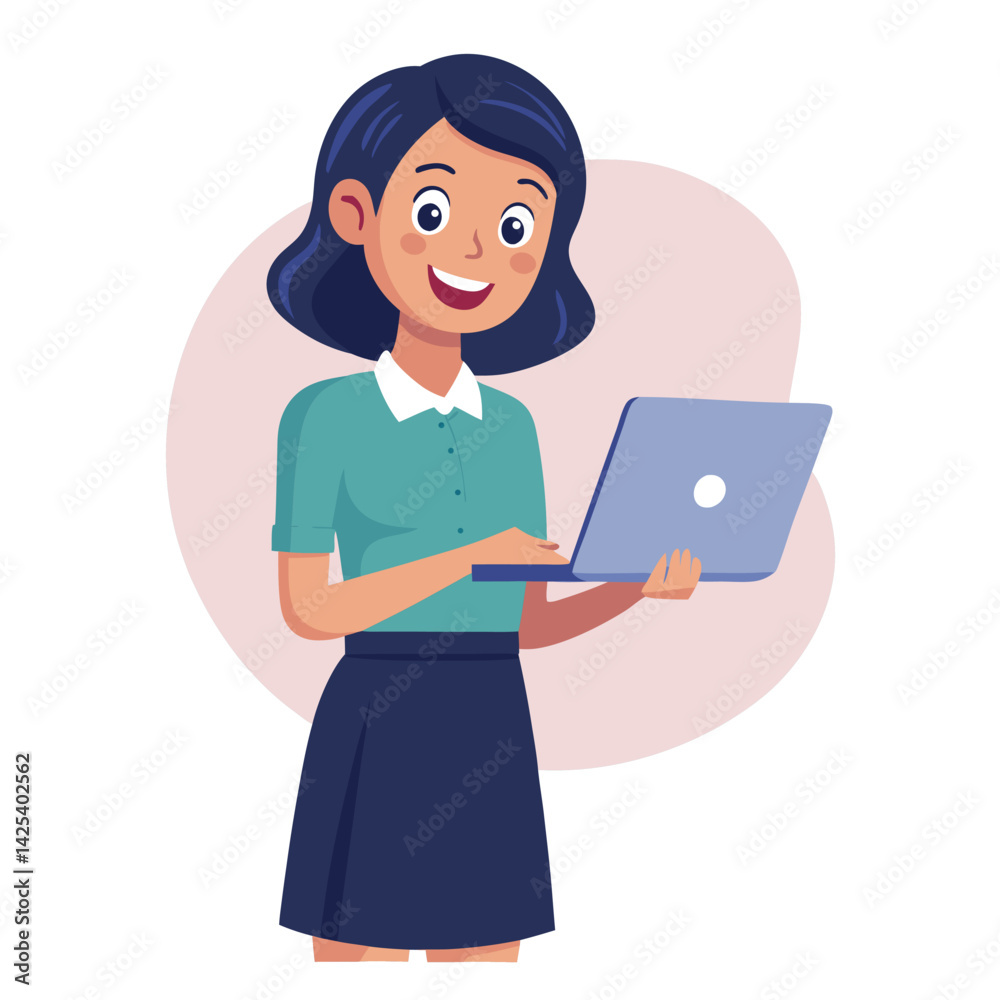 business woman with laptop beauty, communication, one business woman with laptop beauty, communication, one