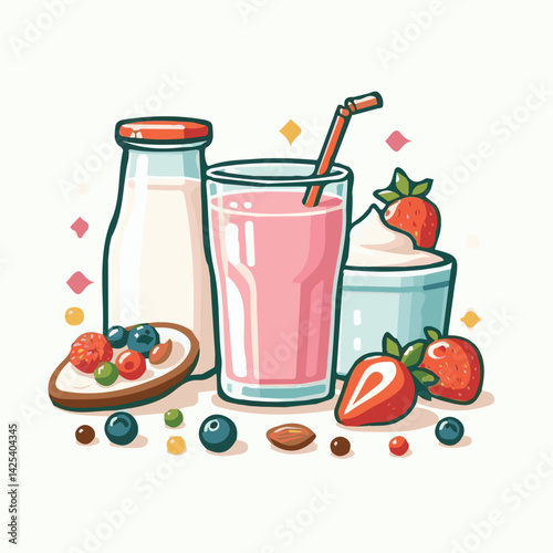 yogurt, fruit, smoothie, fresh, diet, healthy, food, dessert, summer, breakfast, sweet, milk, delicious, milkshake, glass, organic, drink, shake, strawberry, background, cocktail, beverage, berry, dai