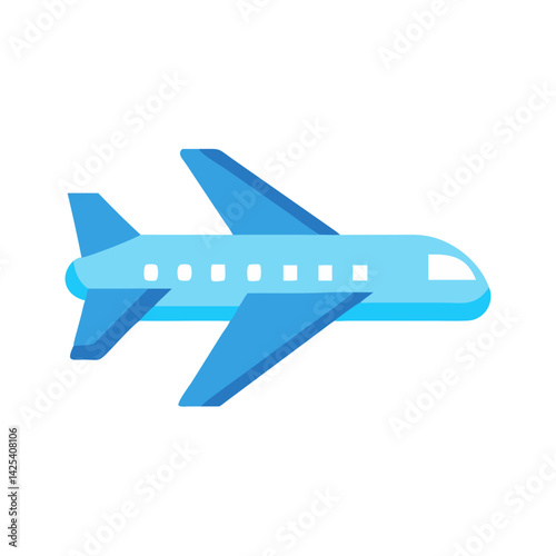 Blue airplane illustration on a black background
