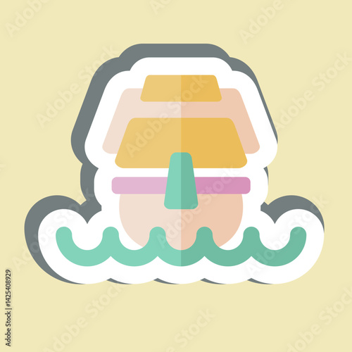 Sticker Caravel. related to Vehicle symbol. editable