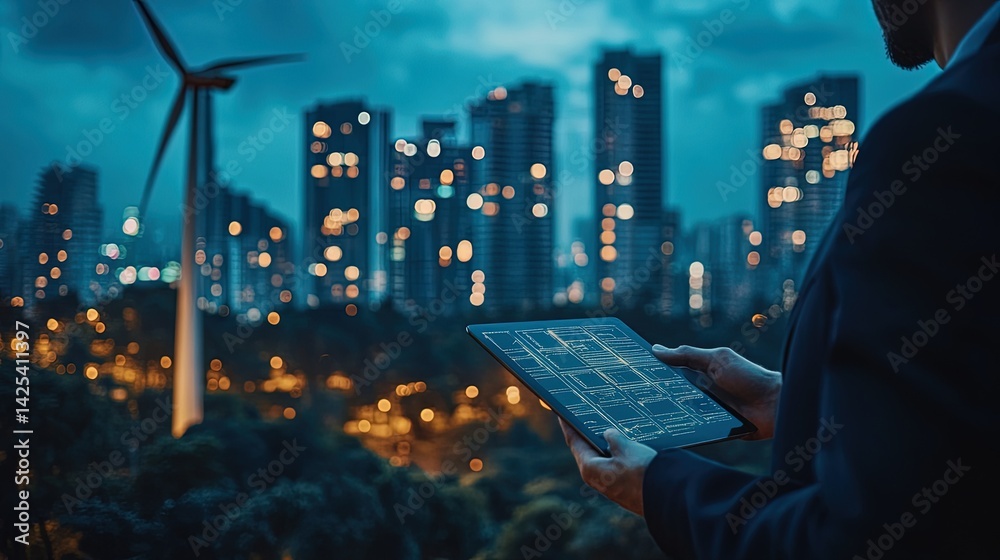 Fototapeta premium Smart City Technology