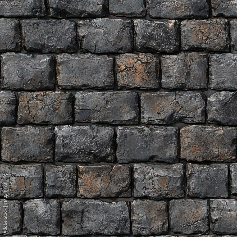 Dark Gray Stone Wall Pattern Dark Gray Stone Wall Pattern