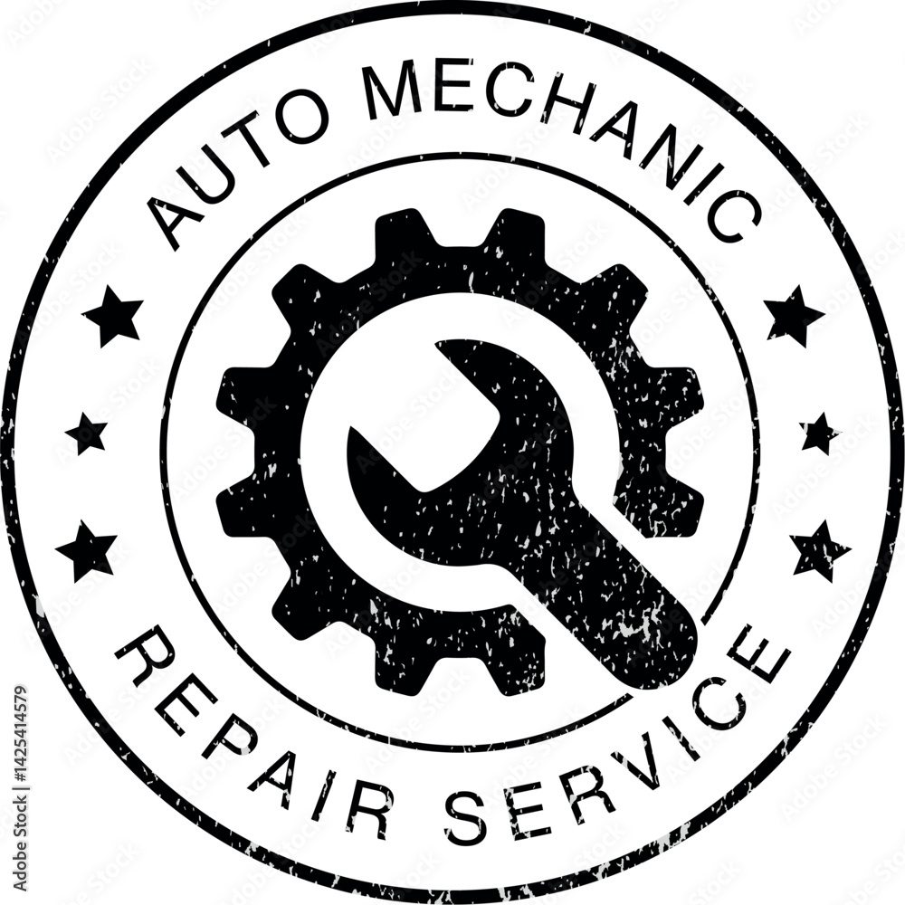 Print Creative custom vintage auto mechanic repair service t shirt design