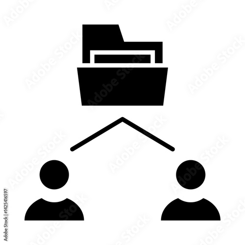 Files Exchange Glyph Icon Vector Illustration