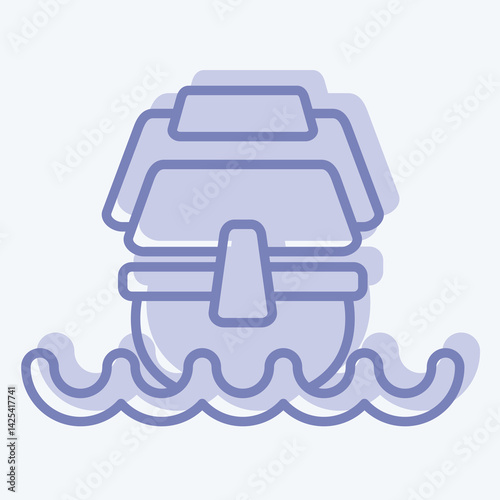 Icon Caravel. related to Vehicle symbol. two tone style. editable