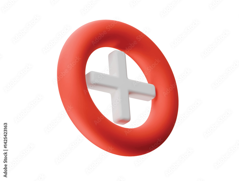 Obraz premium hospital icon 3d illustration render