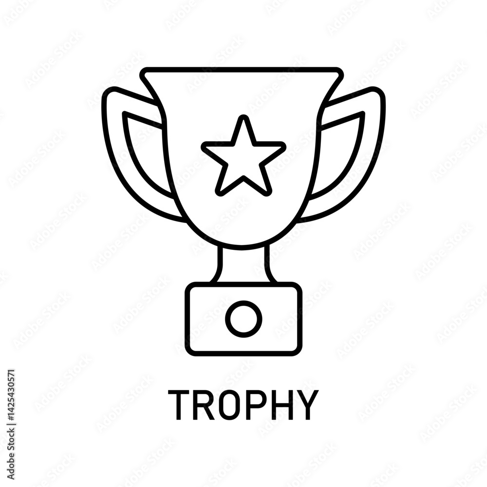 Icon a trophy, isolated against a clean background. Icon a trophy, isolated against a clean background.