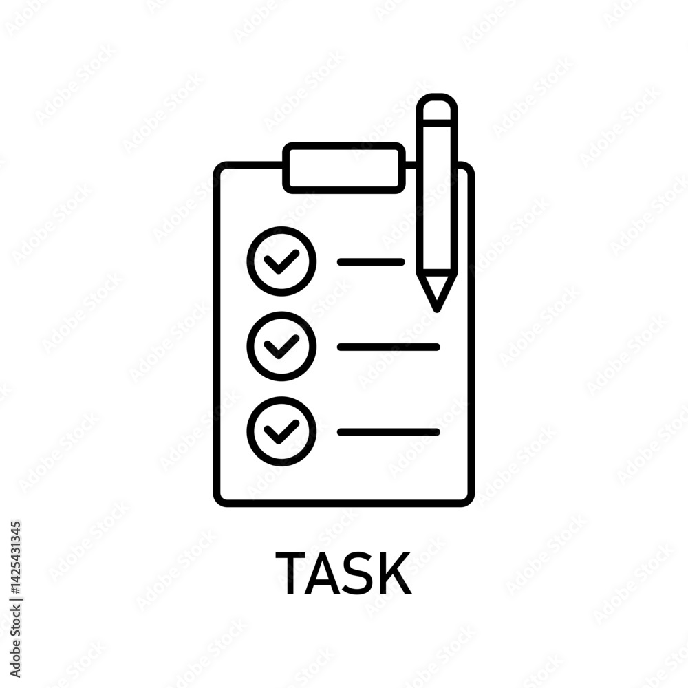 Icon a task, isolated against a clean background. Icon a task, isolated against a clean background.