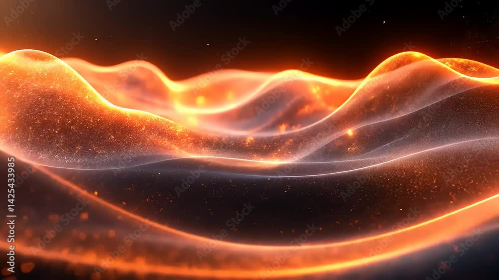 Abstract fiery waves of light Abstract fiery waves of light