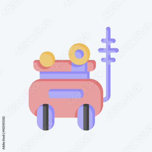 Icon Armored Car. related to Vehicle symbol. flat style. editable