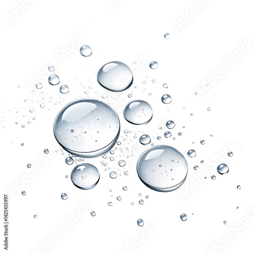 water drops on blue