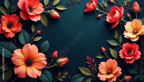 Small scale charcoal floral wallpaper; intricate, repeating design , art, leaves, style