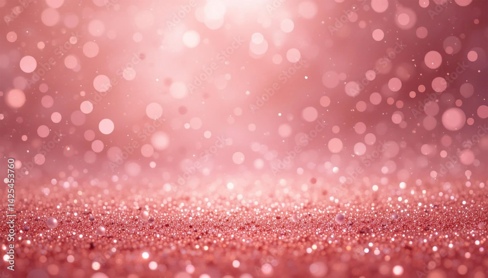 Elegant Glitter Background with blush pink and rose gold Sparkles on Dreamy Gradient for Luxury Design
Elegant Glitter Background with blush pink and rose gold Sparkles on Dreamy Gradient for Luxury Design