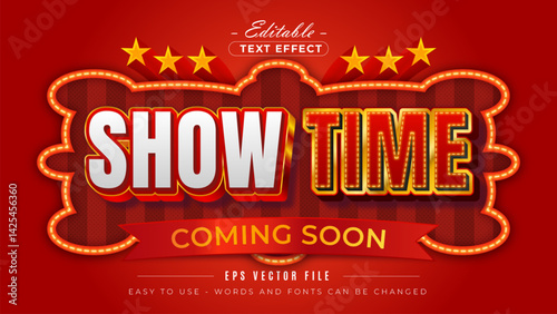 Show time editable vector text effect.