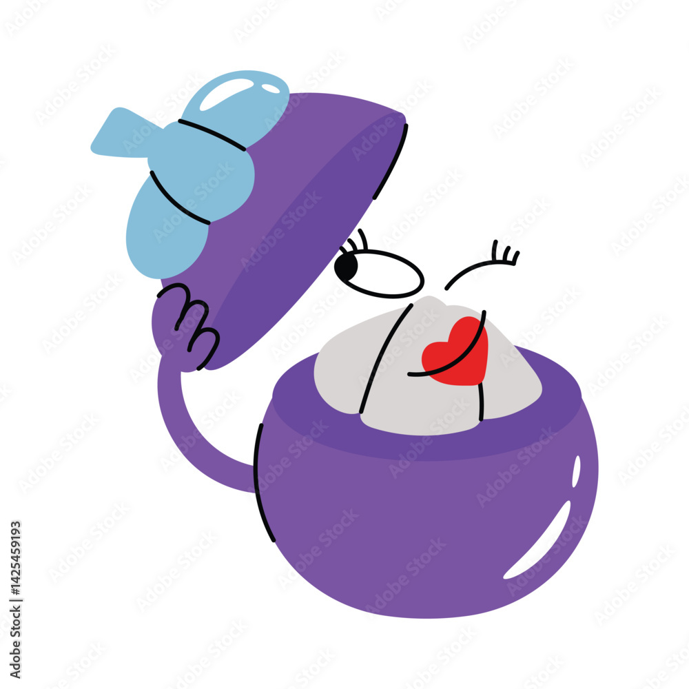 Mango Steen vector Sticker. Eps 10 file
