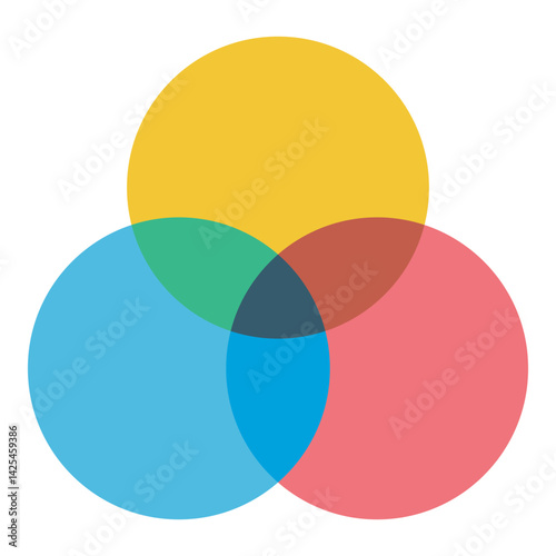 Intersecting Circles Graphic,graphic design flat_Rgb