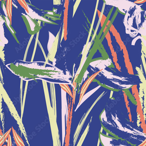 Pastel Abstract Floral Seamless Pattern Design