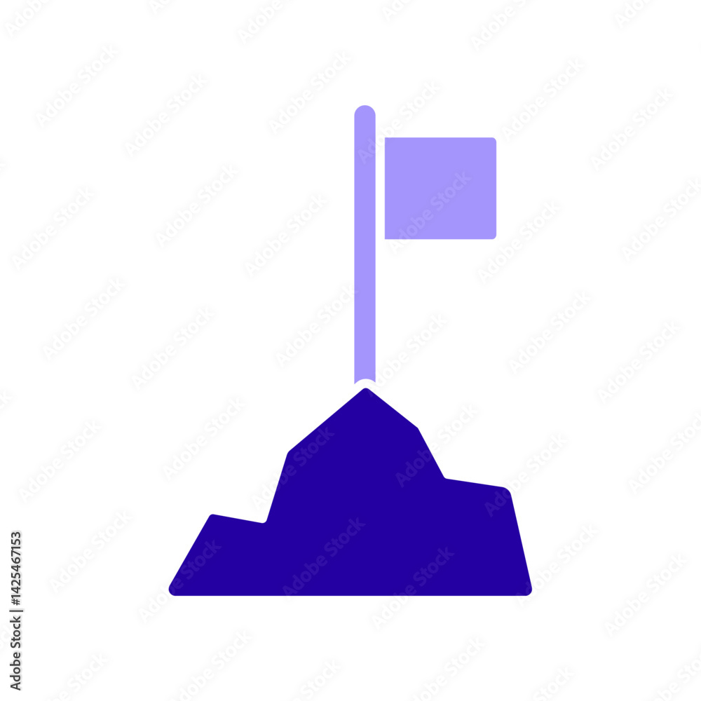 Fototapeta premium Icon a mission, isolated against a clean background.