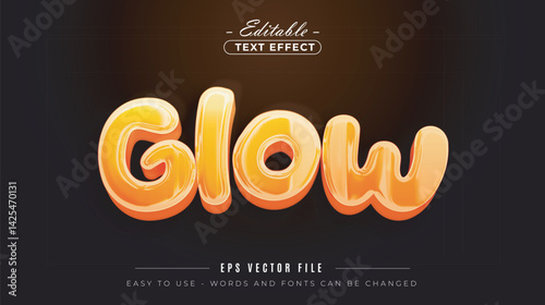 Gold glow neon editable text effect.