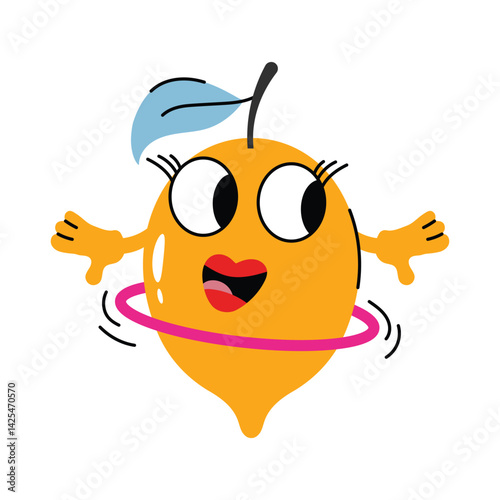 Lemon vector Sticker. Eps 10 file