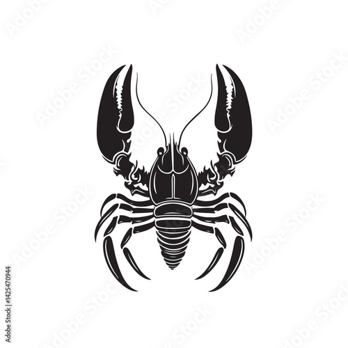 Vector illustration of a crab with a unique and creative style