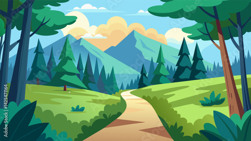 A hiking trail through a beautiful forest where clients can physically challenge themselves while also mentally and emotionally connecting with.