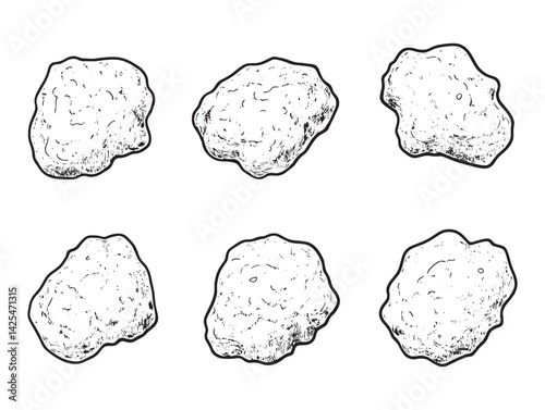 Freshly Cooked Chicken Nuggets Served with Dipping Sauce