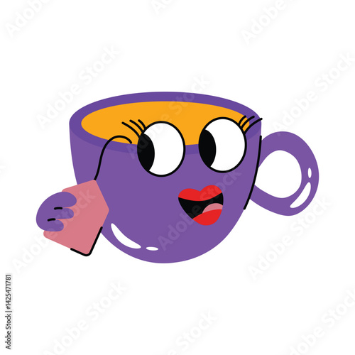 Tea vector Sticker. Eps 10 file
