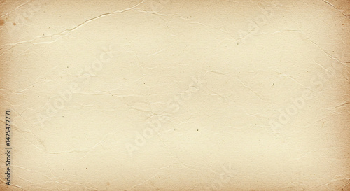 Old Beige Paper Texture with Wrinkles and Stains