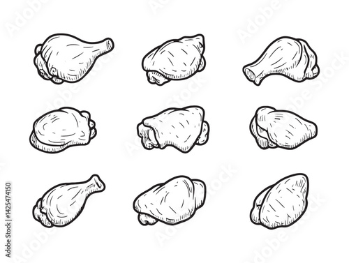 Juicy Grilled Chicken Thighs on a Wooden Platter