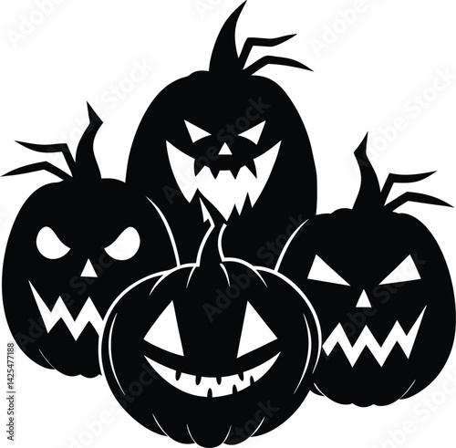 halloween pumpkin on black background