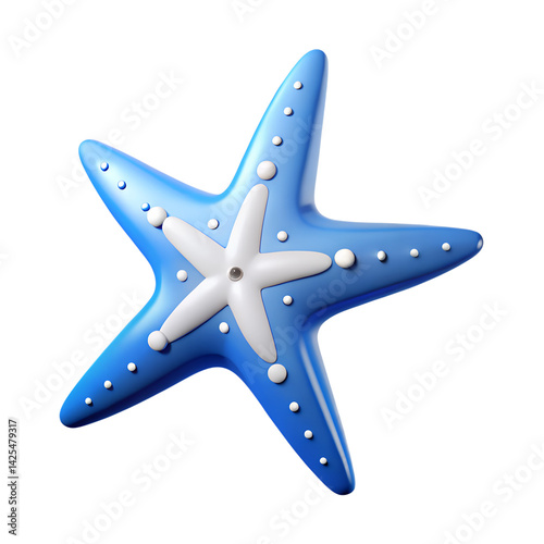 Starfish toy 3D without a background