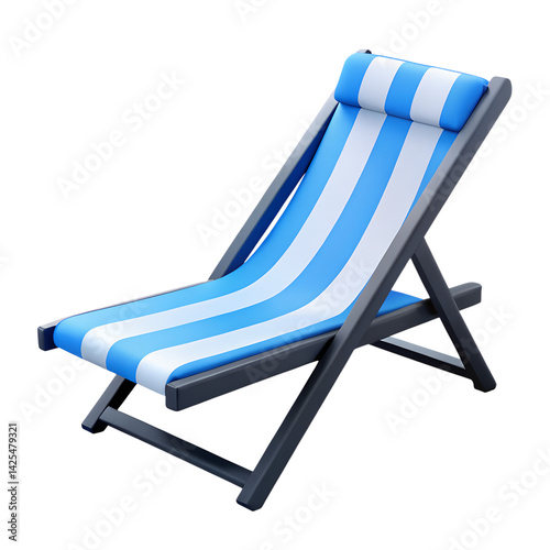 Sunbed 3D object without a background