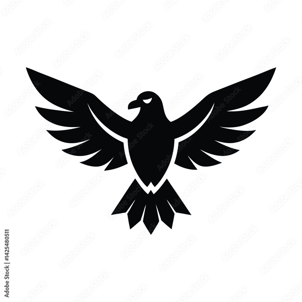 Obraz premium Eagle Silhouette Vector Illustration