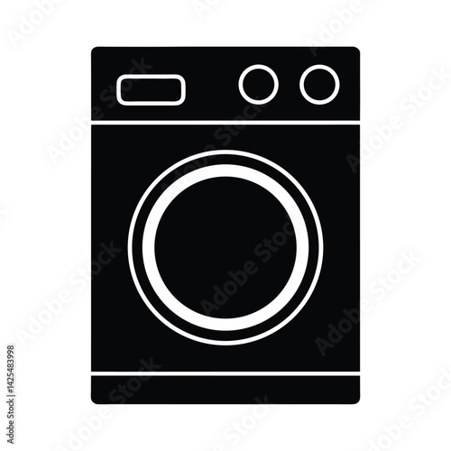 Washing Machine Silhouette Vector Illustration
