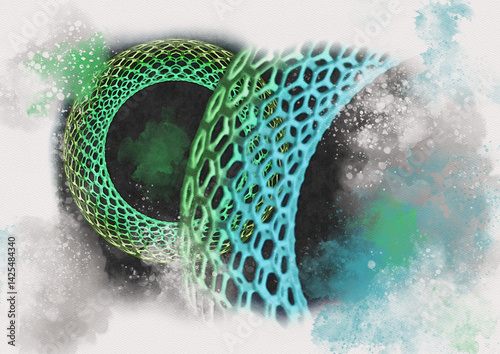Carbon nanotubes, illustration photo