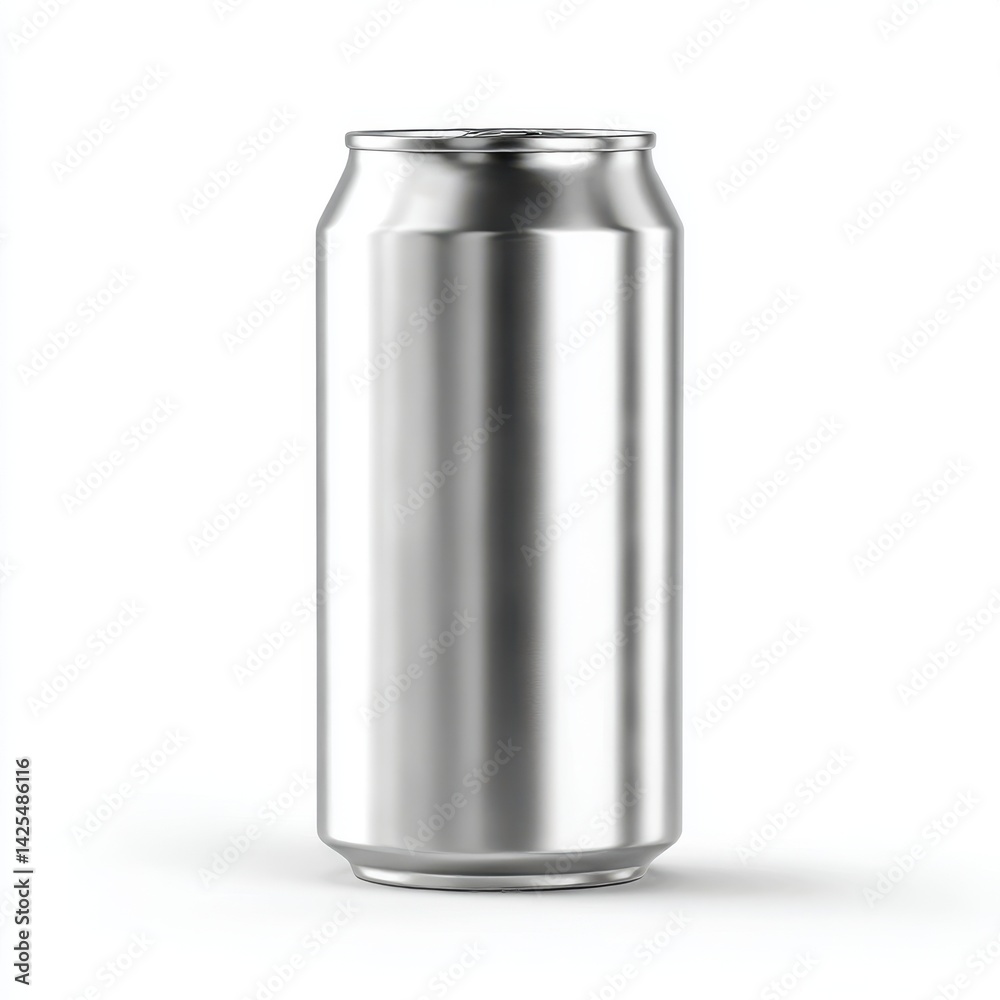 Aluminum beverage can simple view isolated on white background Aluminum beverage can simple view isolated on white background