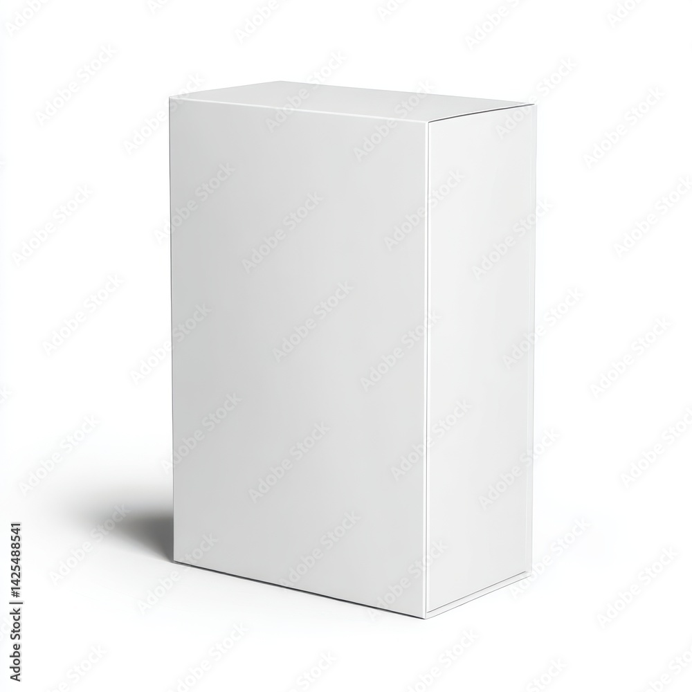 Simple rectangular box presentation isolated on white background Simple rectangular box presentation isolated on white background