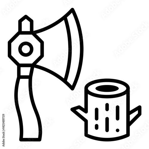 Axe and Tree Stump