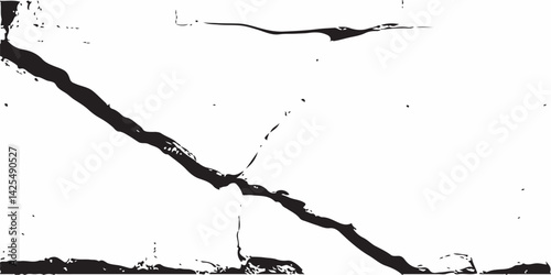 White Surface Texture In Pieces.Grey plaster facade house wall with dark cracks.White black grey concrete wall, floor with cracks, texture background, cracked paint