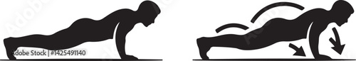 Incline Push Up Exercise Guide Fitness Workout Silhouette