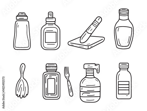 Minimalist Emmer Grain Illustration in Vector Style