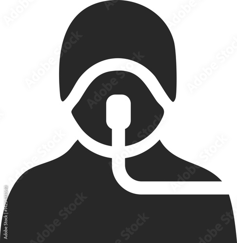 Solid anesthetist icon used in surgery interfaces
