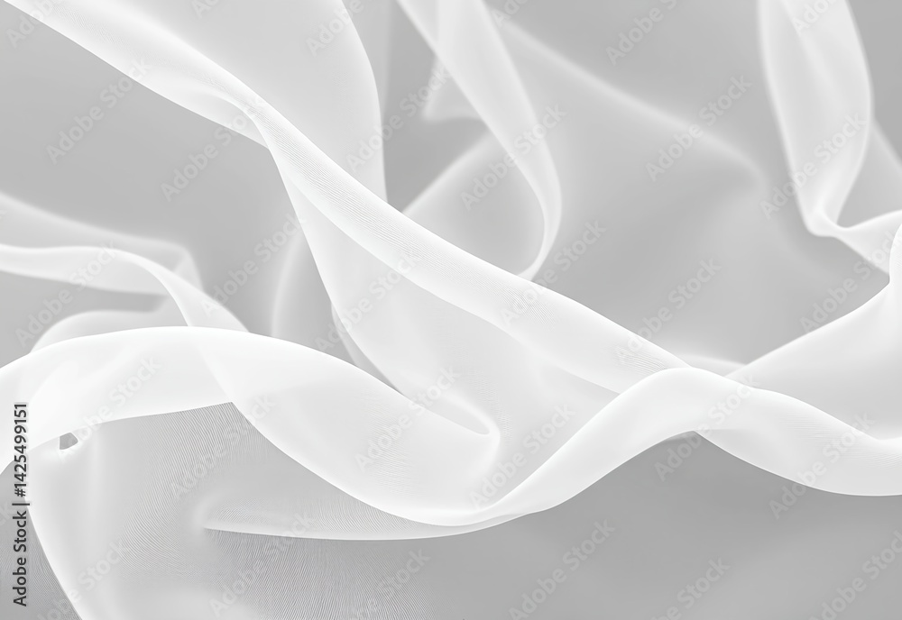 Obraz premium white tulle fabric satin background