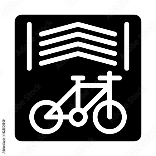 Bike Lane Solid Icon