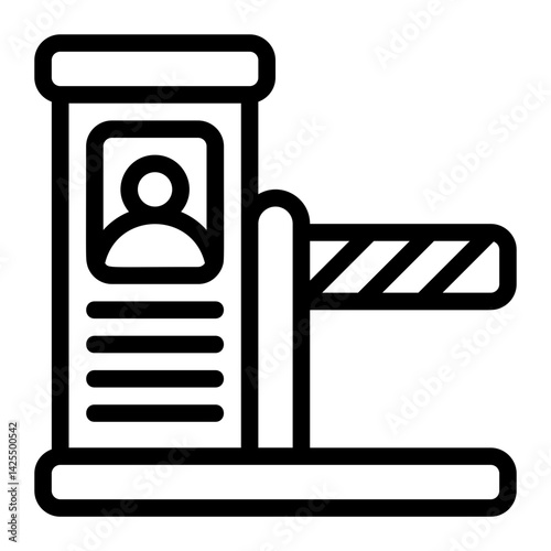 Border Checkpoint Line Icon